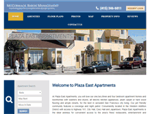 Tablet Screenshot of plazaeastapts.com
